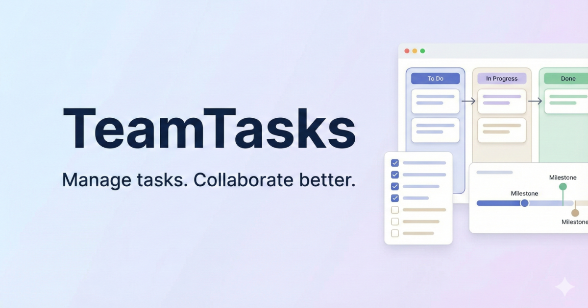 TeamTasks - Smart Team & Task Management Platform